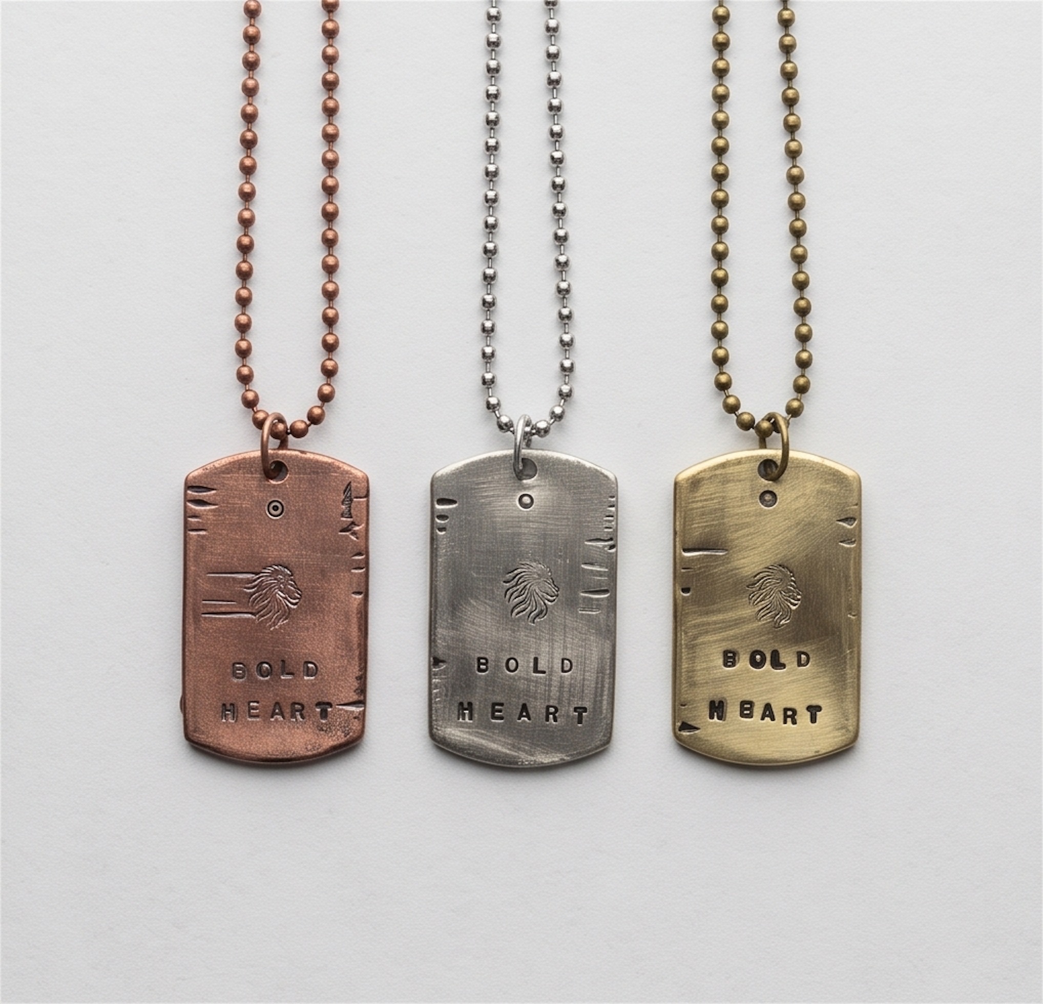 Bold Heart hand-stamped necklace, original photograph