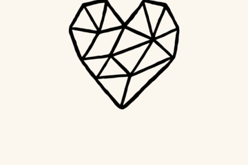 Geometric Heart hand-stamp reference artwork