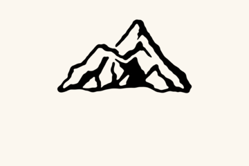 Mountain hand-stamp reference artwork