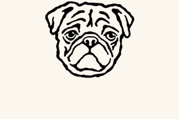 Pug Face hand-stamp reference artwork