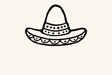 Sombrero hand-stamp reference artwork