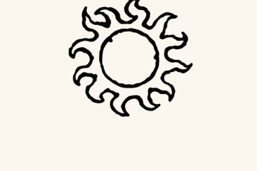 Sun hand-stamp reference artwork