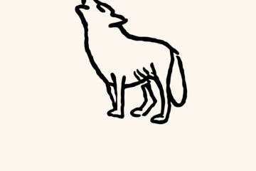 Wolf hand-stamp reference artwork